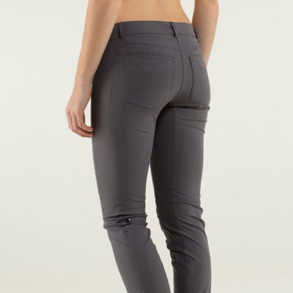 LULULEMON Bust a Move Moto Pant Light Gray Low Rise